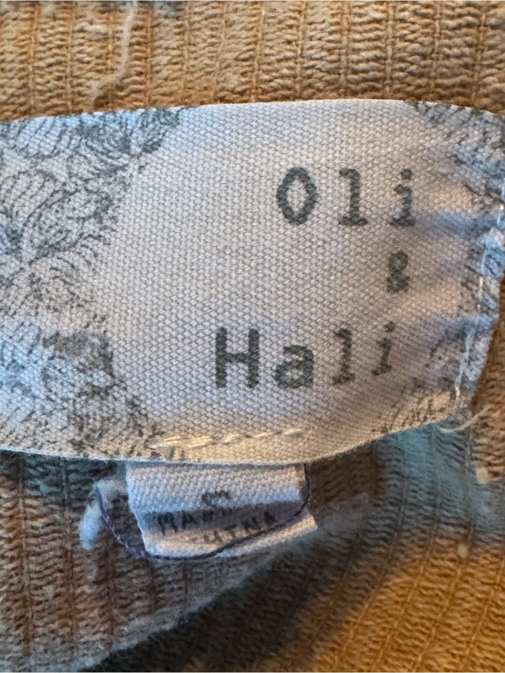 Oli & Hali Corduroy Colorblock Button-Front Jacket - Blue/Tan small - Picture 6 of 7